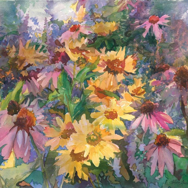 Conjunto de Cartões de Saudação em Aguarela Cascata Perene por atacado de Givinity Press