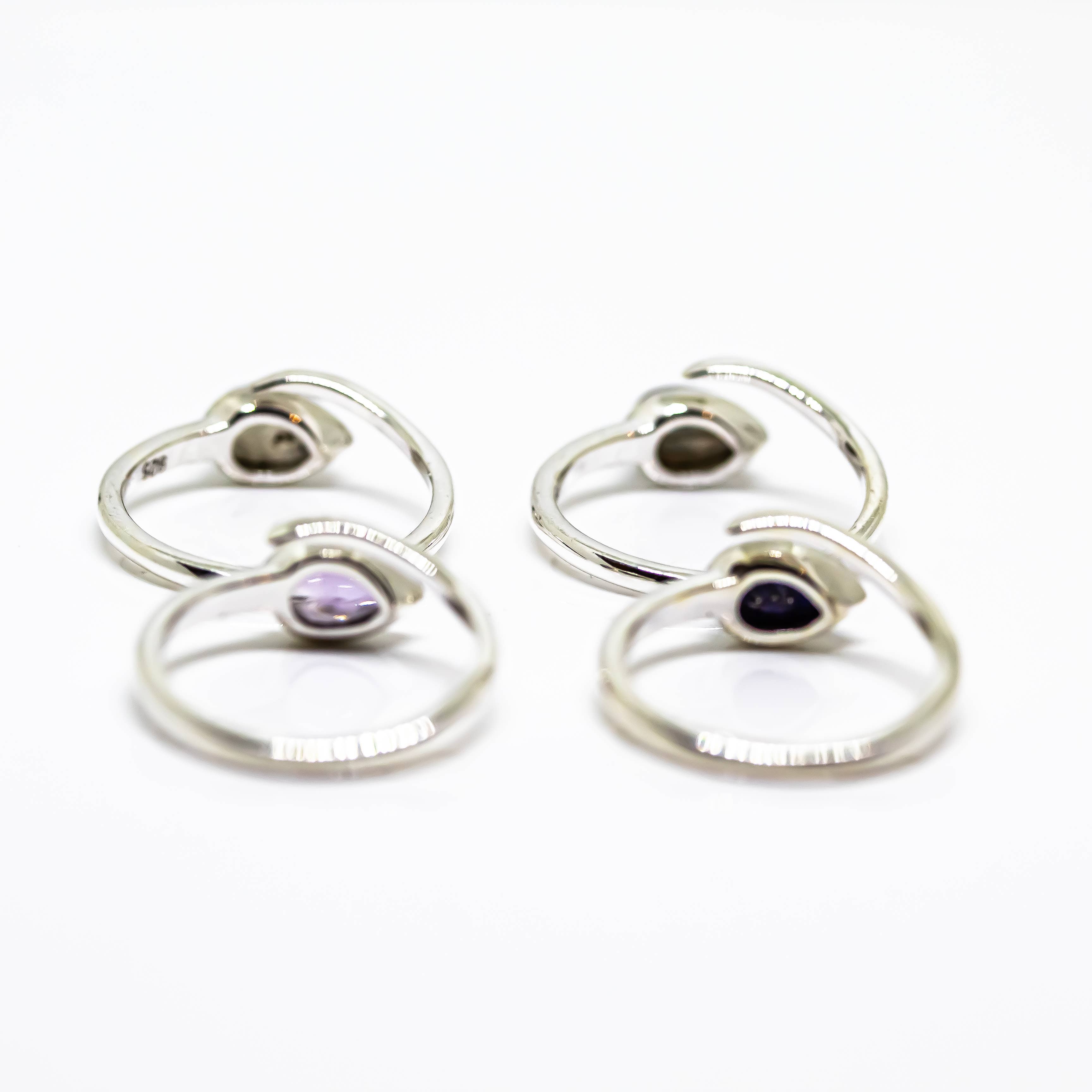 Quasar Gems USA - Wholesale Single Stone/Solitaire Ring - Gemstone Ring Sterling Silver Adjustable  3