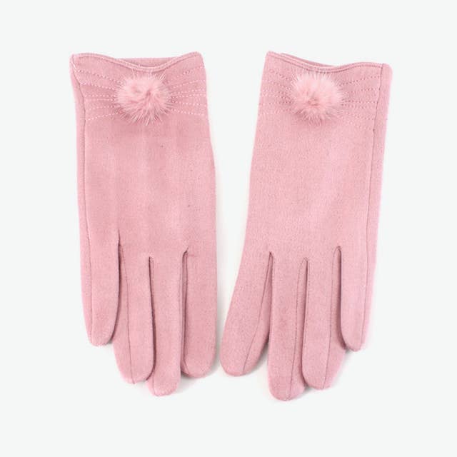 Pretty Persuasions – Luvas - Mulher por atacado – A23065 Luvas Helena c/ Pom Pom Pequeno6