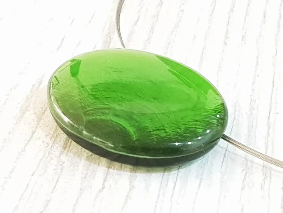 Gloria-Maris - Wholesale Pendant/Charm Necklace - Capiz necklace short / pendant 32 x 40mm / BG-04062