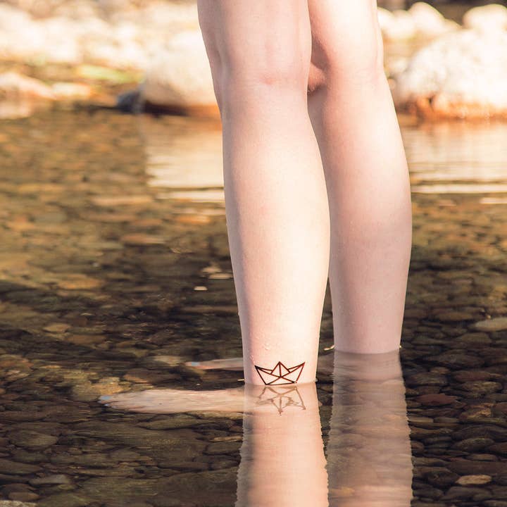 Tattoonie - Wholesale Temporary Tattoo - THE PAPER BOAT Tattoo (Pack of 2)3