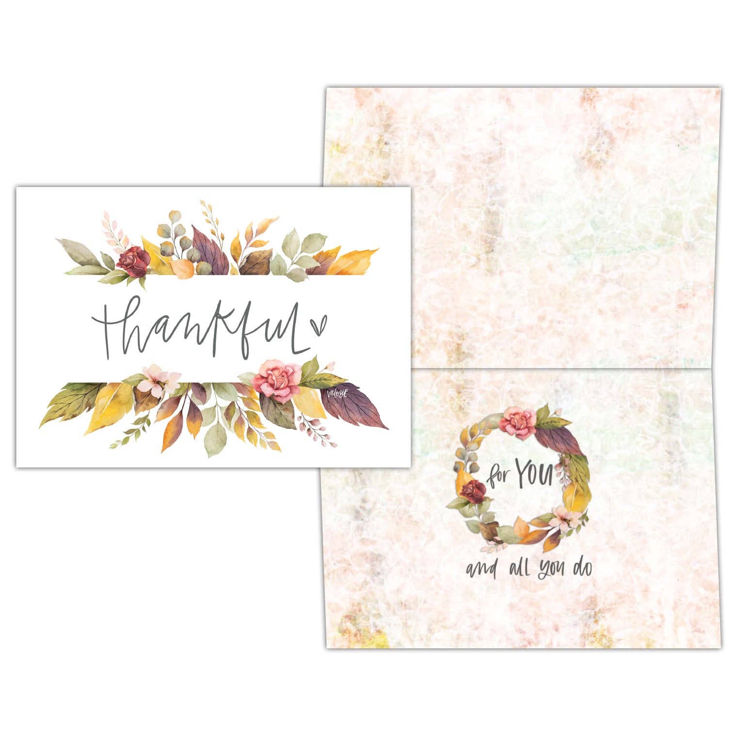 Crown Point Graphics - Wholesale Stationery/Notecard Set - Floral Banners -15 boxed notecards and envelopes0