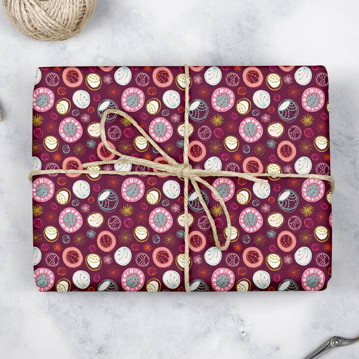 Abstract Circles Gift Wrapping Paper for wholesale by Dot&Jot