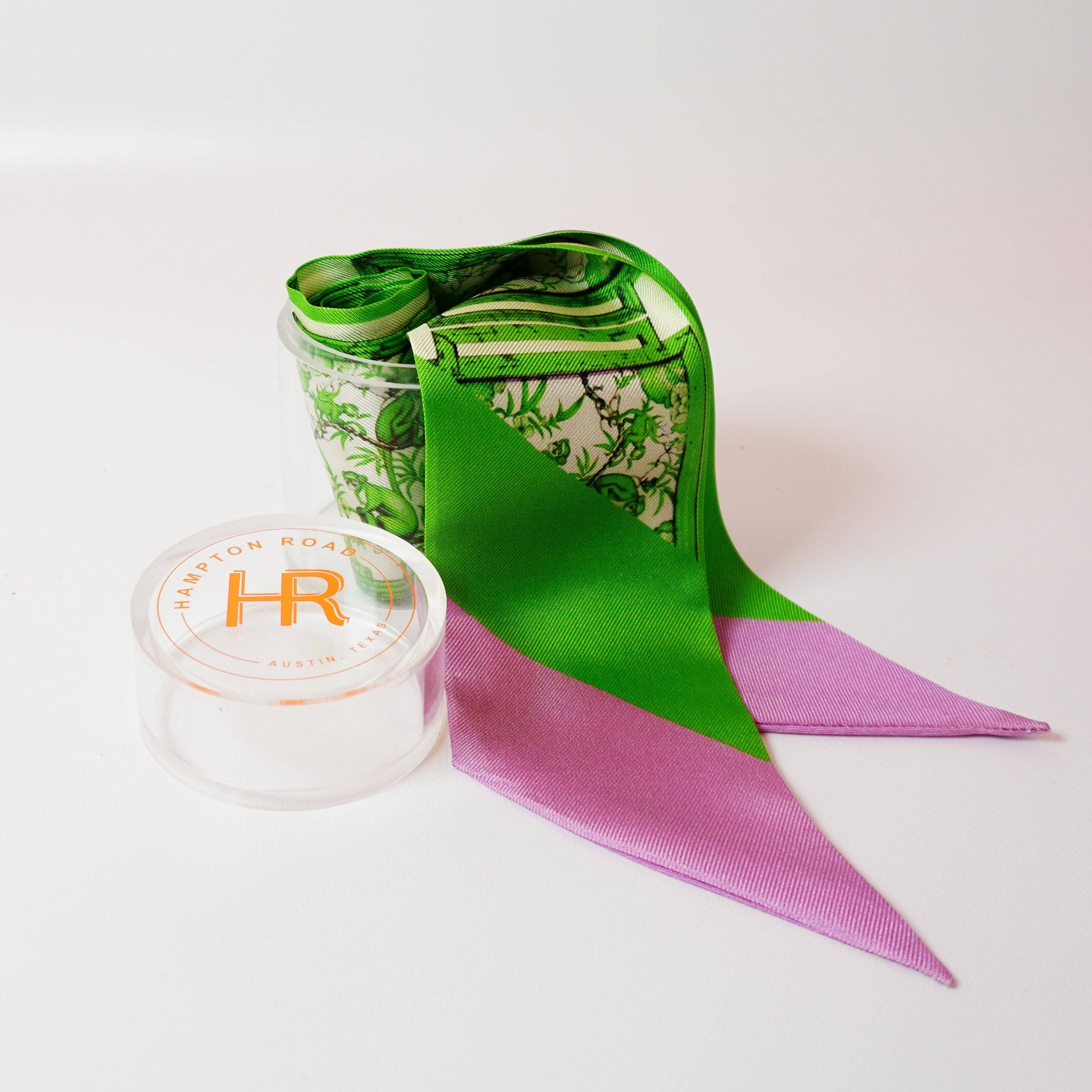 Hampton Road Designs - Wholesale Scarf - Women's - Chinoiserie Monkeys (Green) Twillionaire Set (WS)5