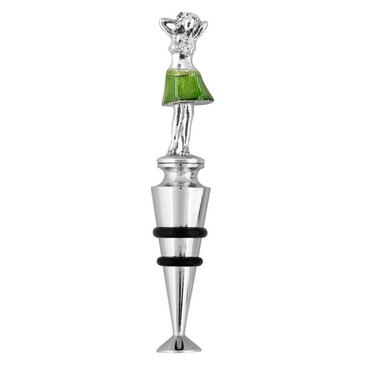 Hula Girl Zinc Alloy Wine Bottle Stopper for wholesale by Supreme Housewares