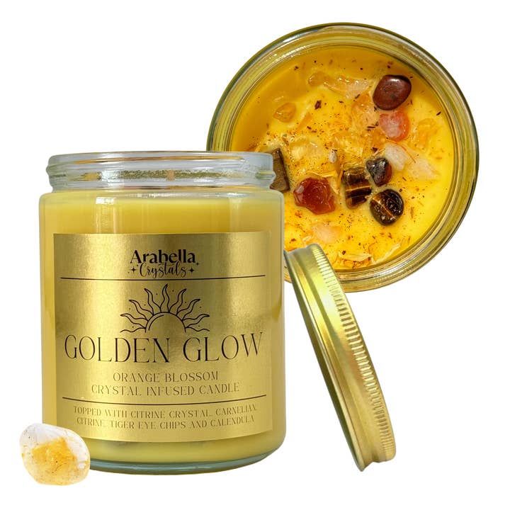 Golden Glow Ritual Candle for wholesale by Arabella Crystals