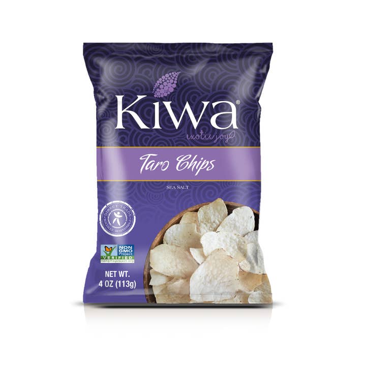 Kiwa Taro Chips - 4 oz x 12U for engroshandel hos KIWA