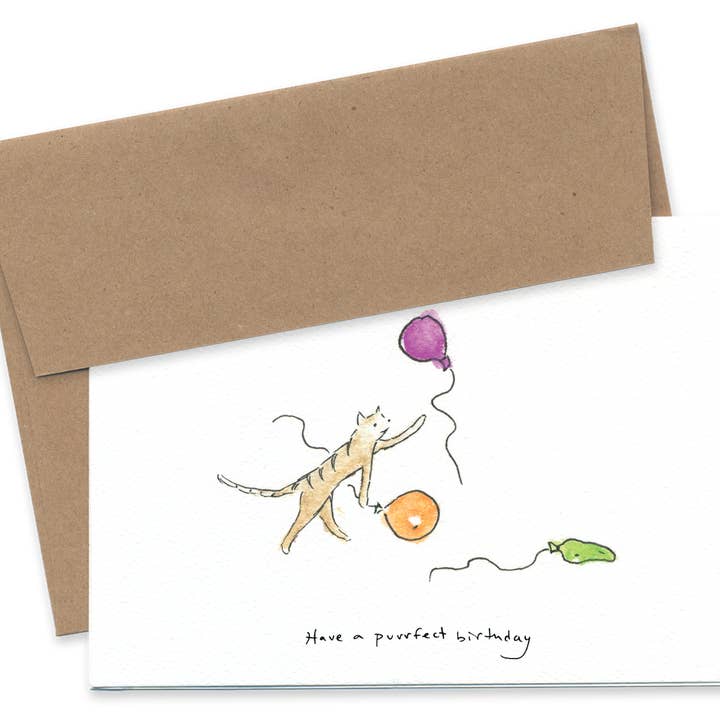 Rosie’s Wonders Connection Cards - Wholesale Birthday Card - Have a Purrfect Bithday1