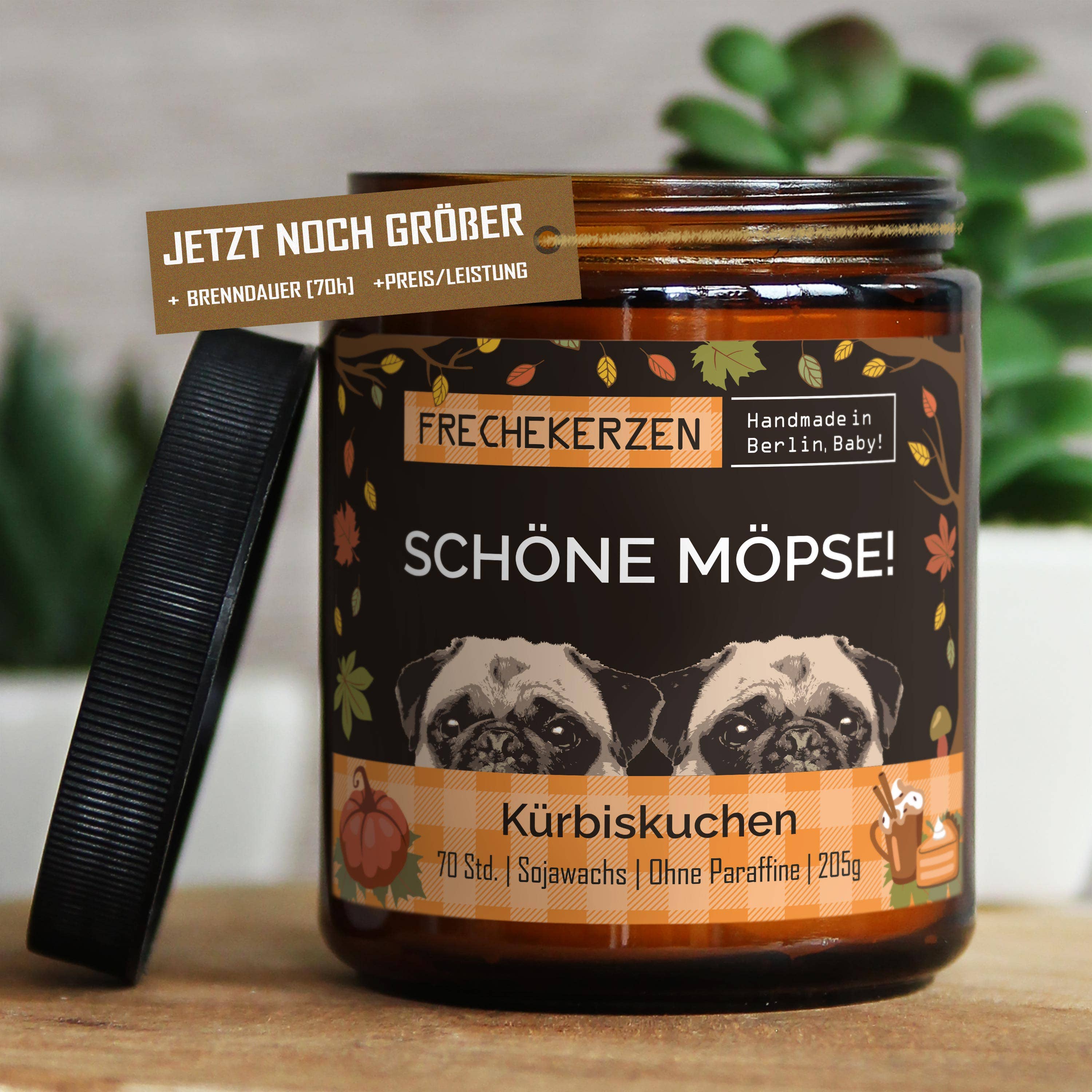 mysoy‎® Duftkerzen-Manufaktur – Großhandel Kerze im Glas / gefüllte Kerze – Duftkerze mit Spruch | schöne möpse!| Geschenk Soja1
