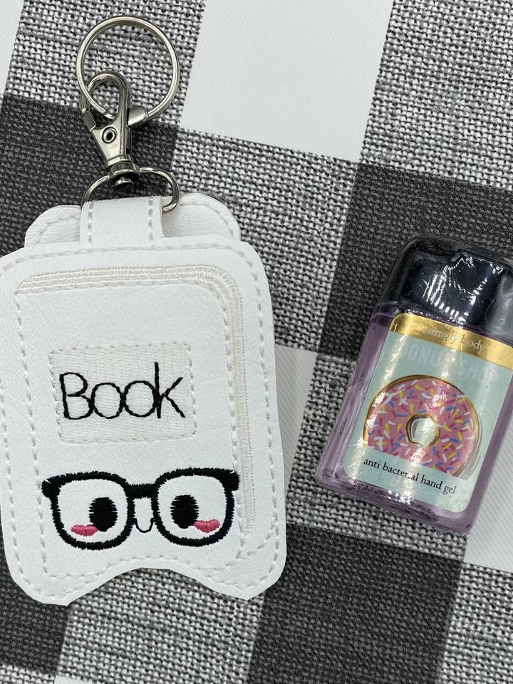 Book Nerd Hand Sanitizer Holder for wholesale by Grandmommy’s Threads
