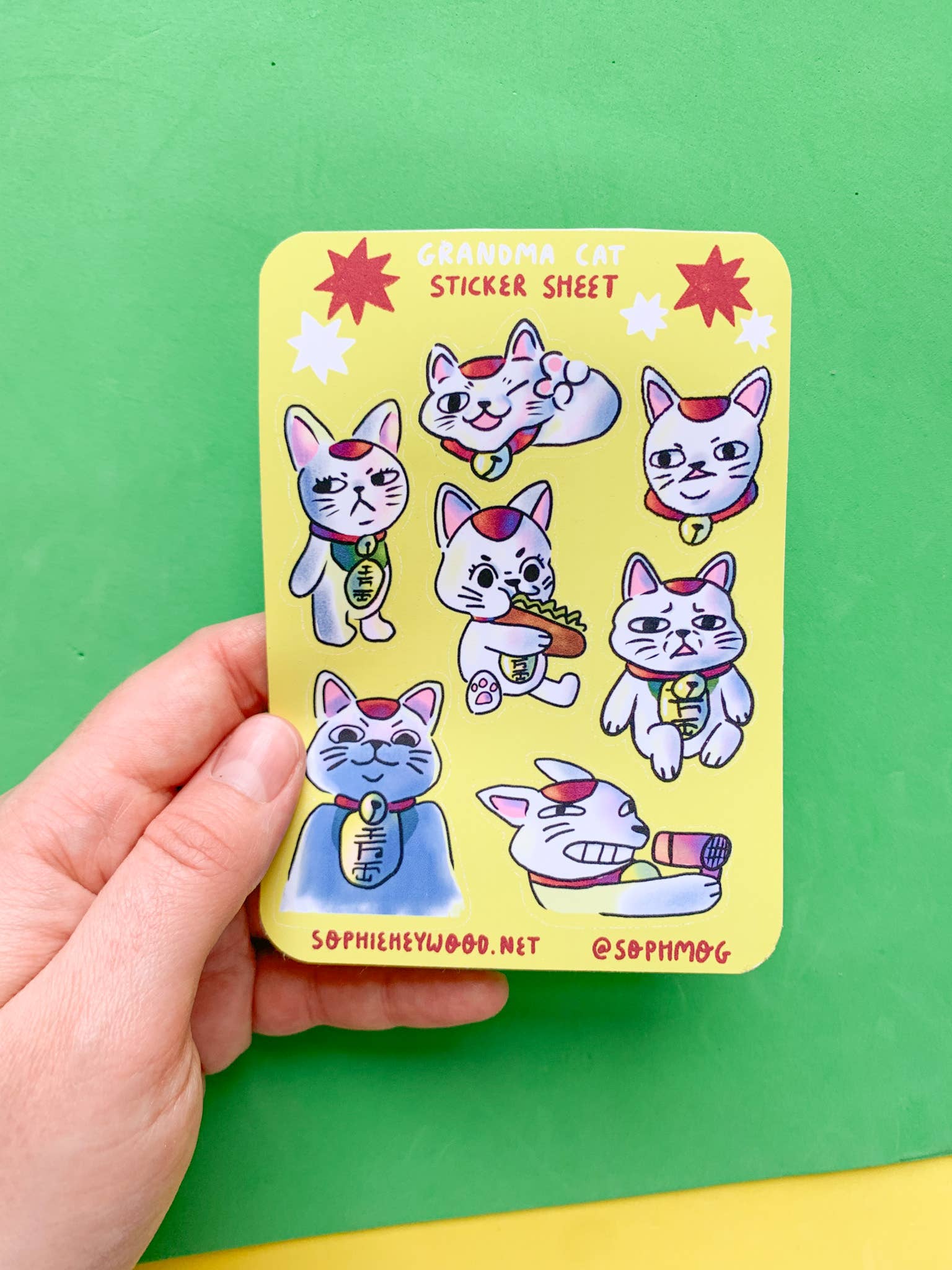 Sophie Heywood - Vente Autocollant - Feuille d'autocollants Turbo Granny DanDaDan Matt2