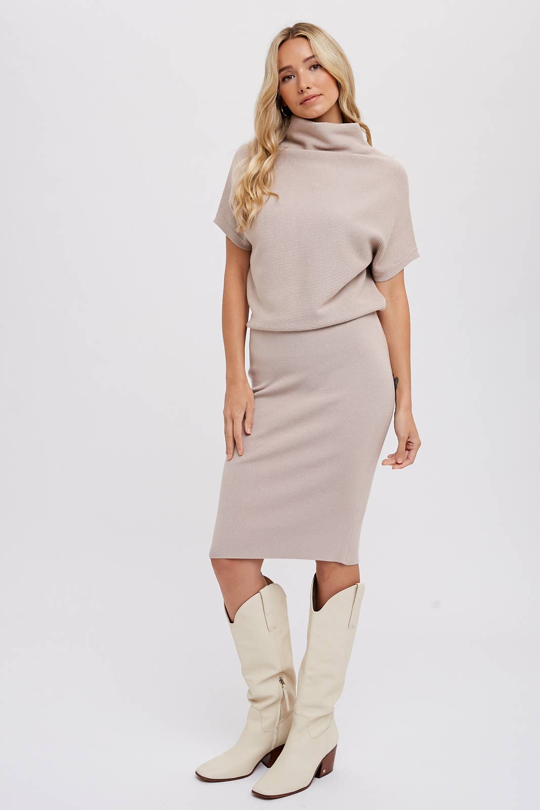 Bluivy - Wholesale Dress - Women's - SLOUCH NECK DOLMAN MIDI DRESS46