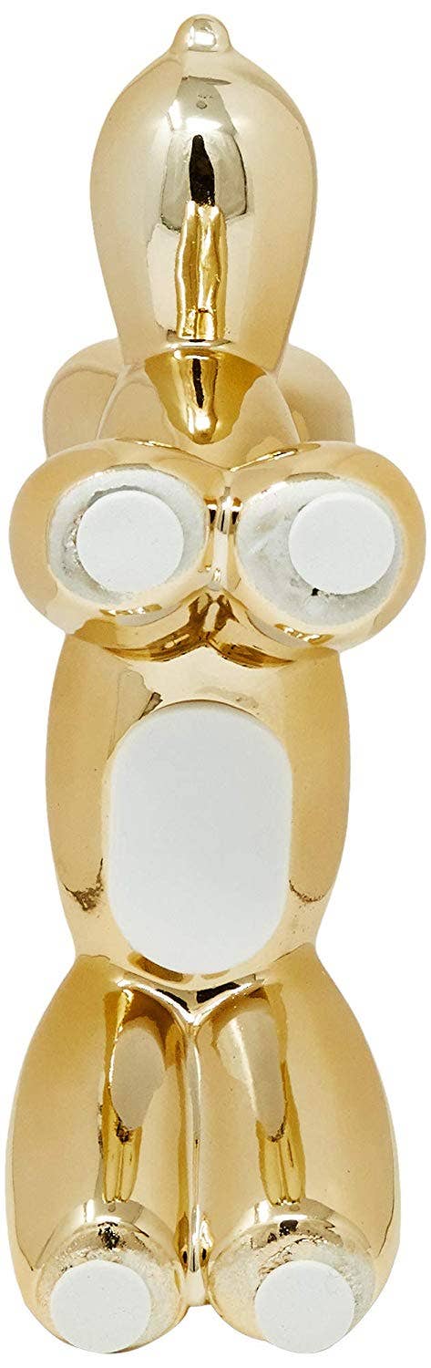 Interior Illusions Plus - Wholesale Money/Piggy Bank - Gold Mini Ceramic Dog Piggy Bank - 7.5" tall3