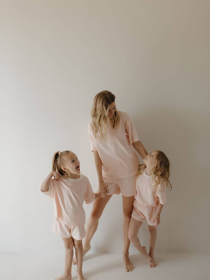Forever French Baby - Wholesale Lounge Set - Women's - Women's Terry Short Set | Cotton Candy