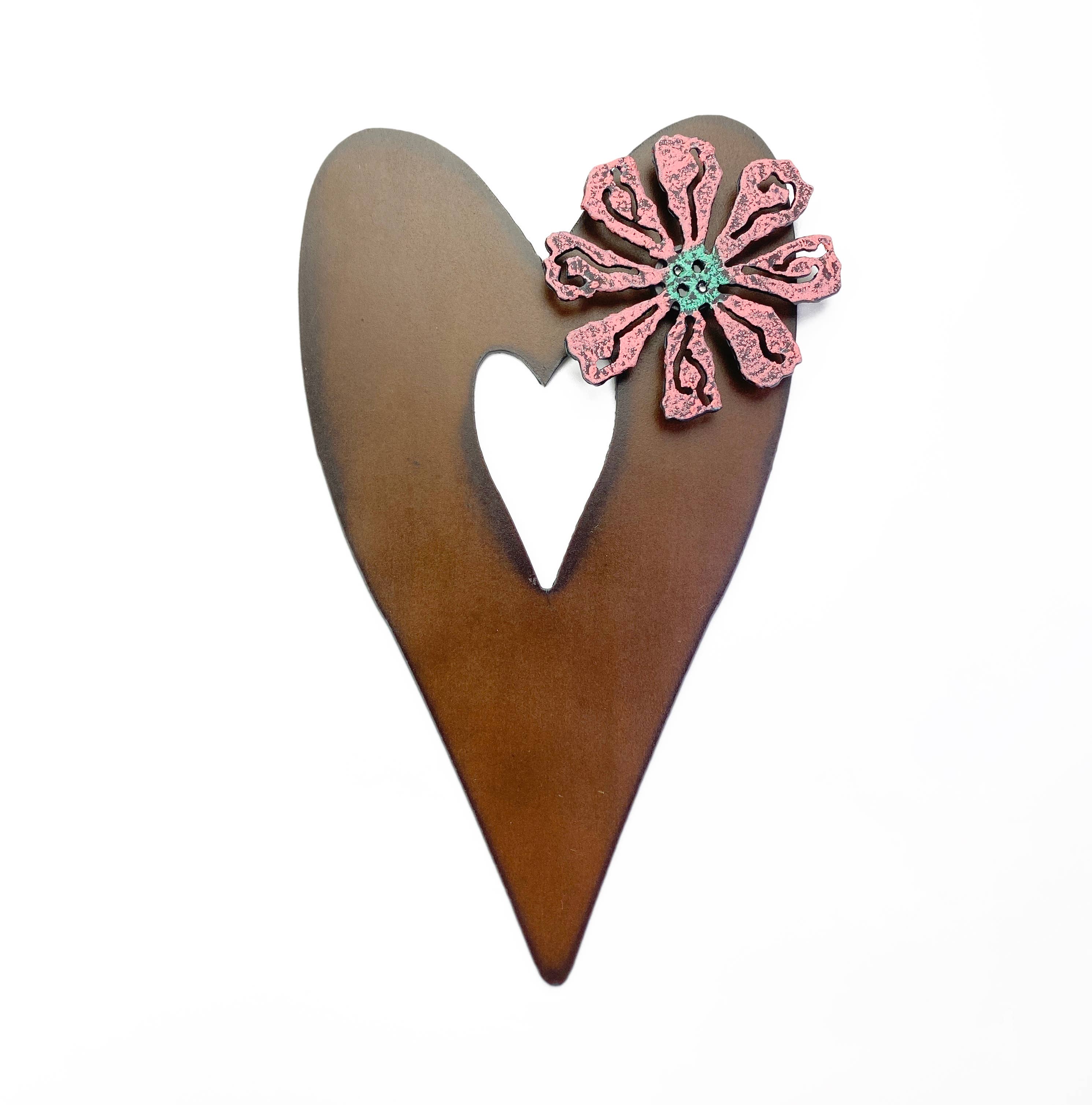 Whimsies – Arte de parede dimensional/3D por atacado – Ímã de girassol coração pendurado sinal de parede eco parede coração3