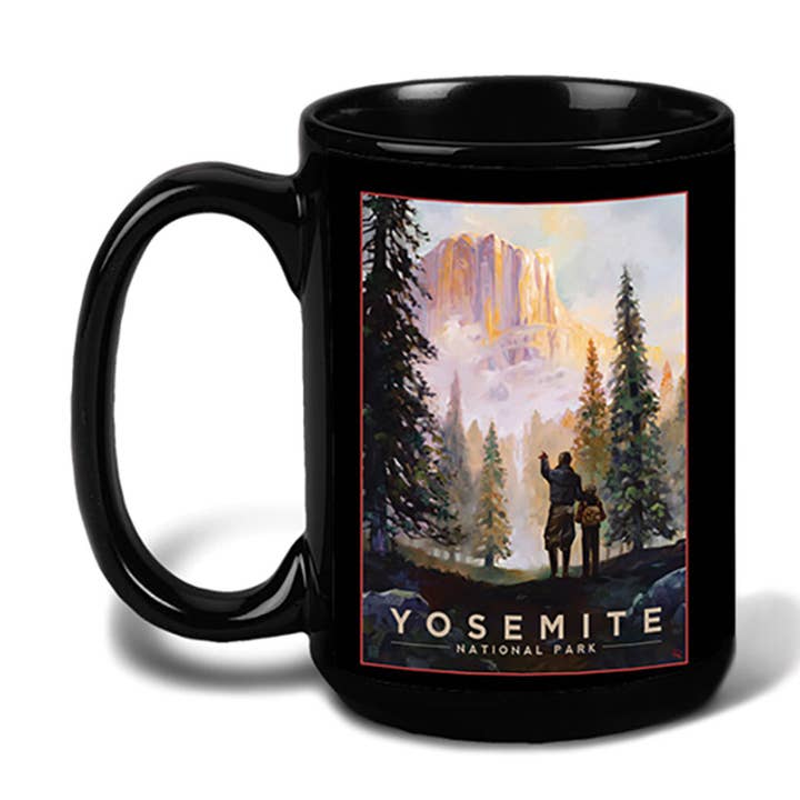 Tazza Nera Tripla Scena Yosemite per la vendita all'ingrosso da parte di Tourist Courts