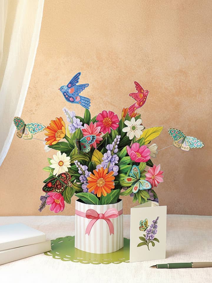 Enchanted Garden (8 Pop-up Greeting Cards) for wholesale by FreshCut Paper LLC