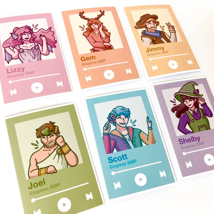 Empires SMP Vinylklistermärken: Scottsmajor, Joel, Lizzie & Fler för wholesale av Winterstar Art