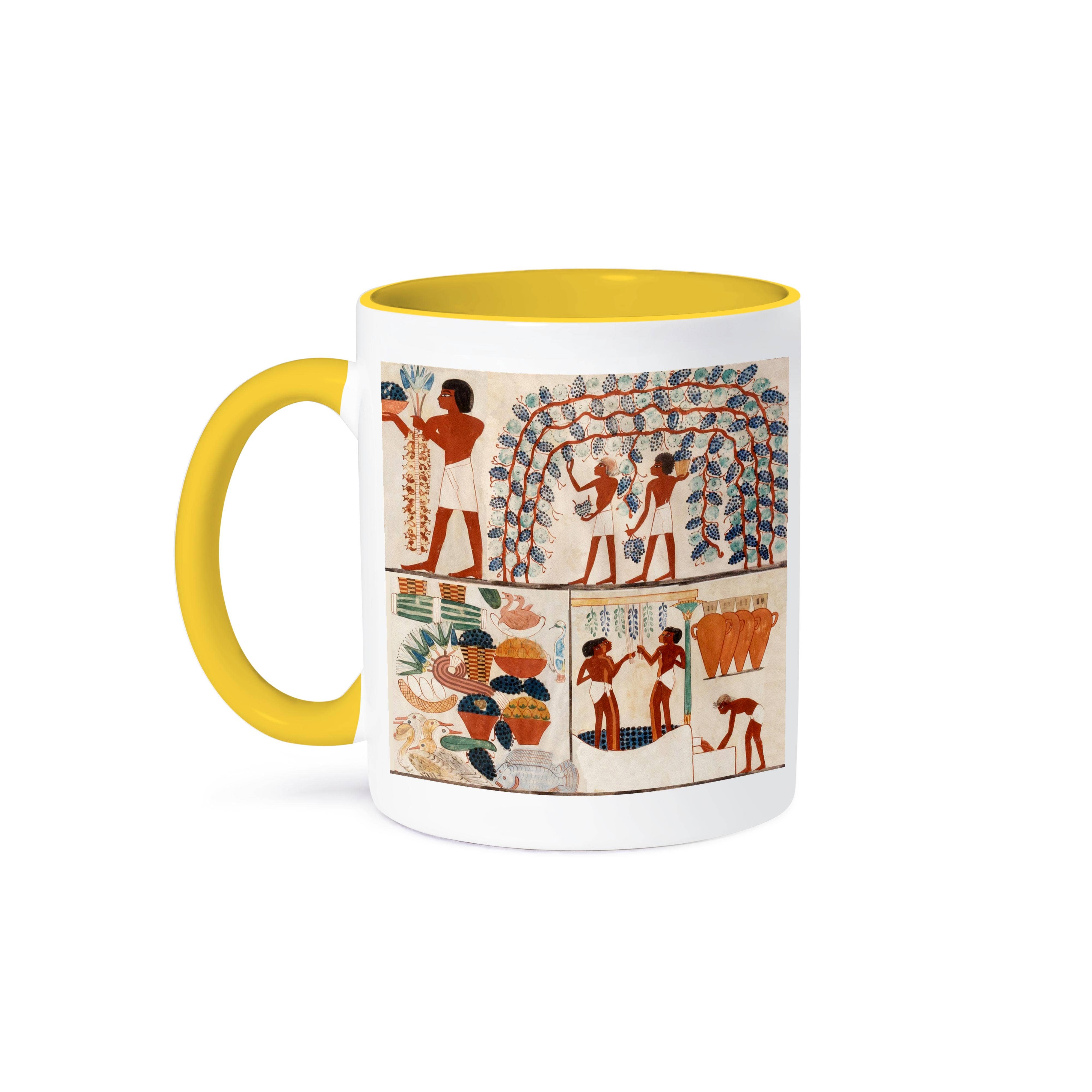 3dRose - Vendita all'ingrosso Tazza - 3dRose, Arte Egizia Antica Raccolta di Uva e Produzione di Vino Antico Egitto, Tazza0