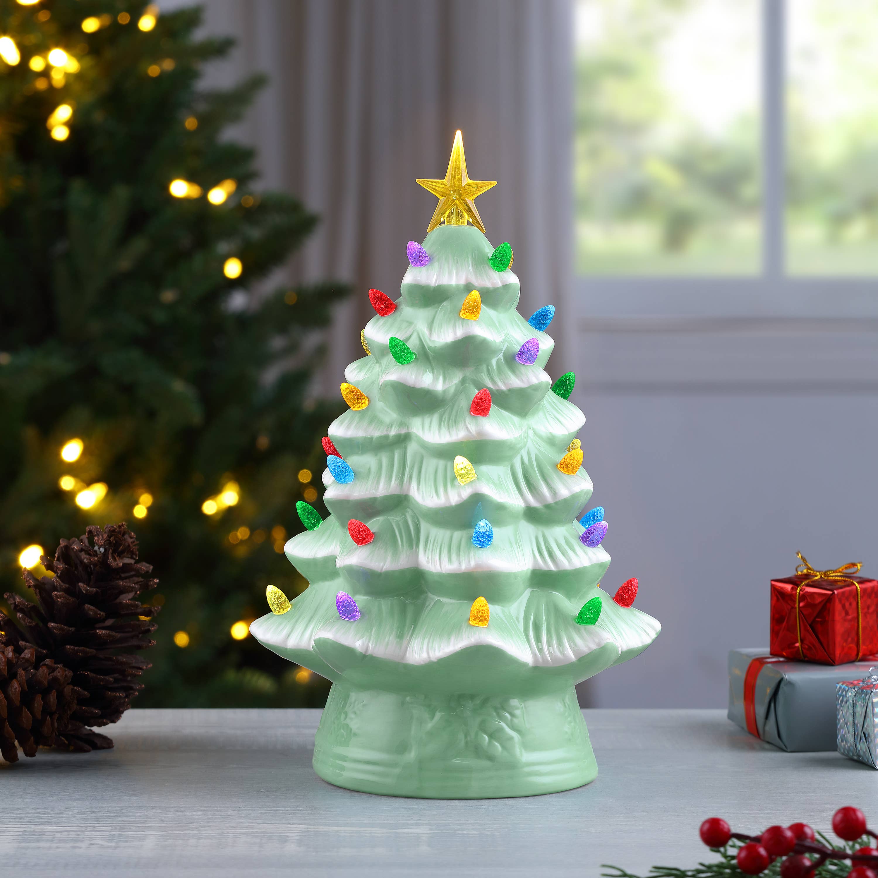 Mr. Christmas - Wholesale Christmas Decoration - 12" Nostalgic Tree - Seafoam1