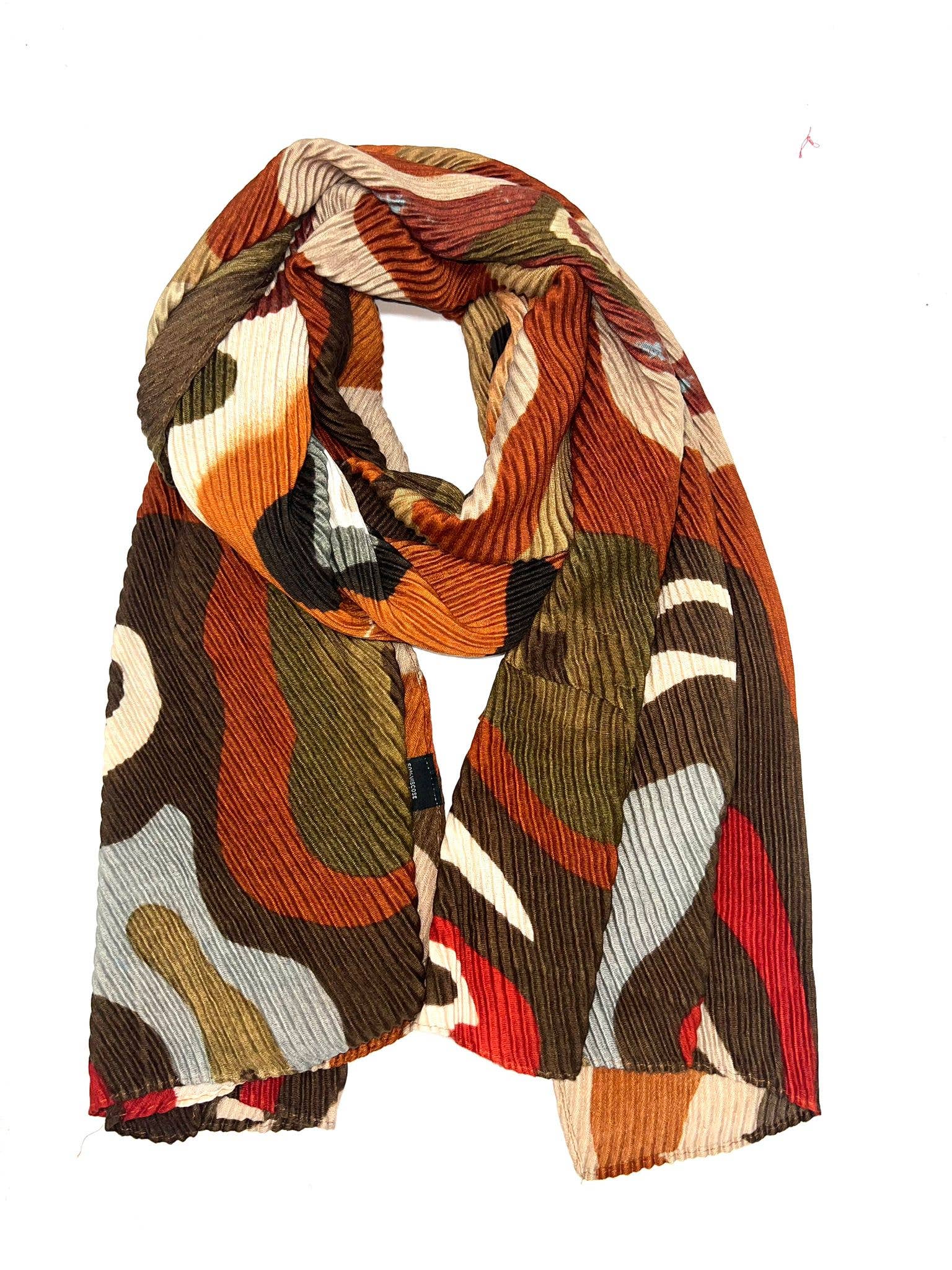 LINETA - Venta al por mayor Pañuelo para la cabeza - Mujer - Bufanda plisada abstracta HH-2396