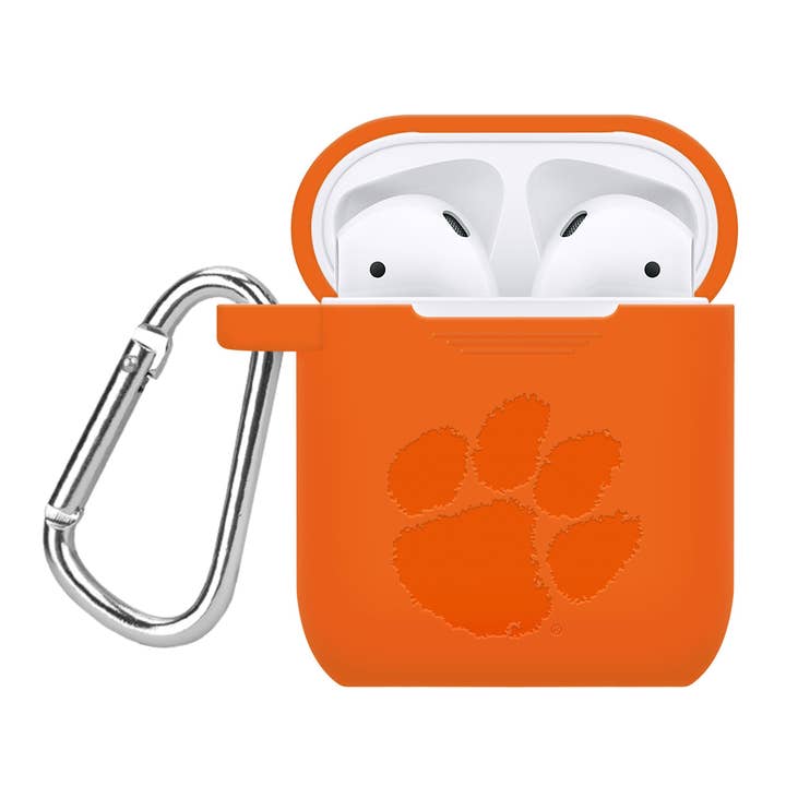 Affinity Bands - Wholesale Earphone/Headphone Case - Unisex - Clemson Tigers Engraved AirPods Case Cover