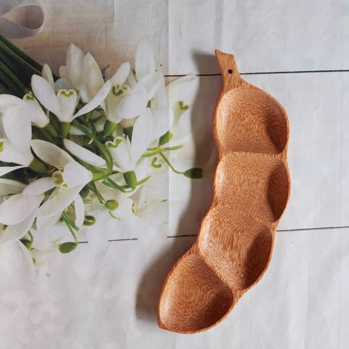 Q Toys – Großhandel Deko-Tablett – Coco Pea Pod Schale