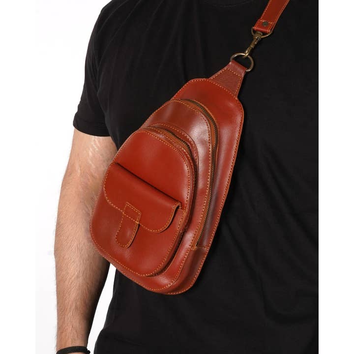greenman premier essentials – wholesale Messenger Bag - Herr – Läder Messengerväska Crossbody-väska Handgjord lyftväska