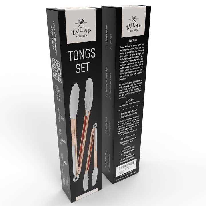 Zulay Kitchen - Wholesale Kitchen tong - Cooking Tongs With Silicone Tips 9" & 12" - Stainless Steel21