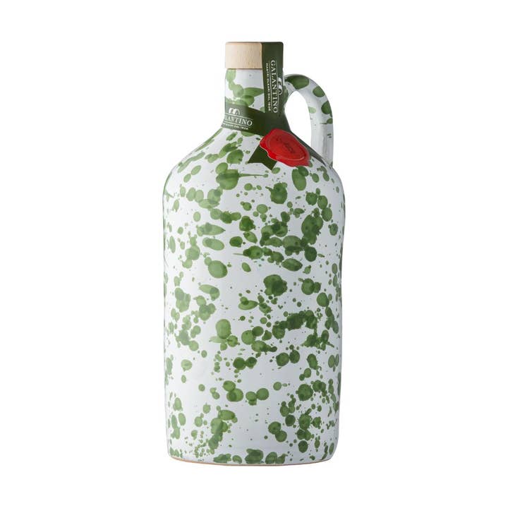 Fantasia Extra Virgin Olive Oil Ceramic - Green by Galantino for wholesale by Zia Pia