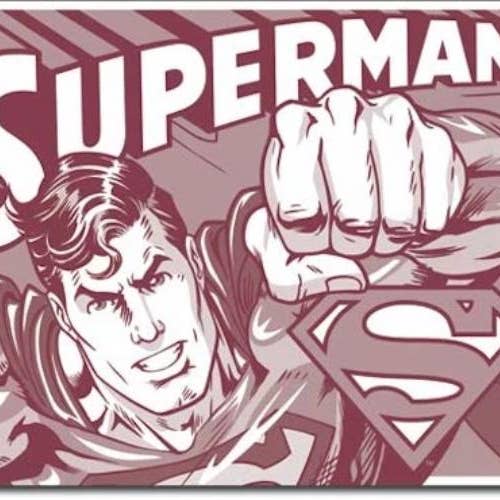 Superman Retro Tin Sign for wholesale by William Valentine Collection