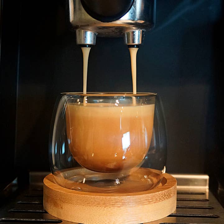 Dobbelvægsglas espressokop med underkop for engroshandel hos Spice n Nice