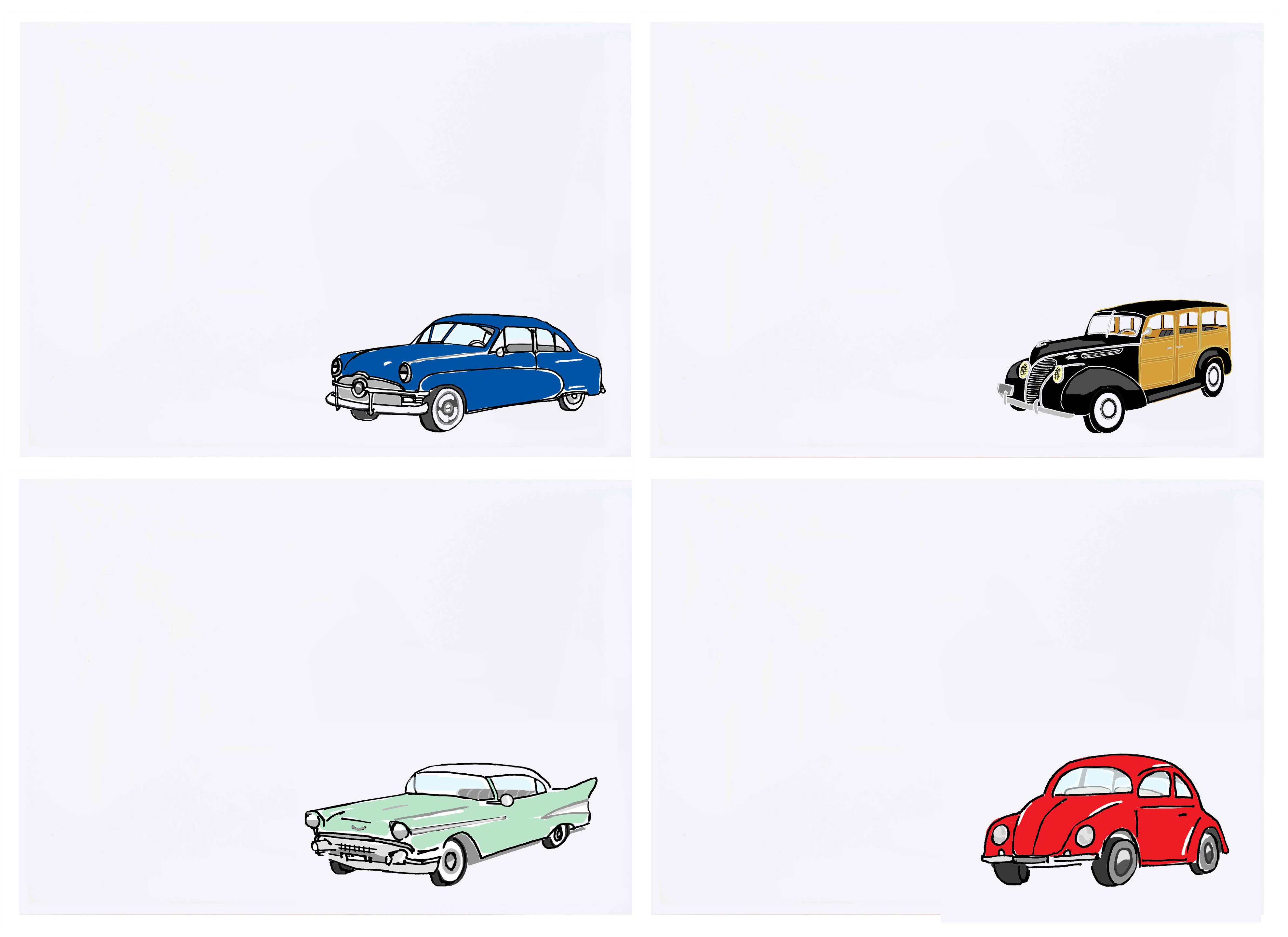 mollyOcards - Wholesale Stationery/Notecard Set - Cars Stationery1