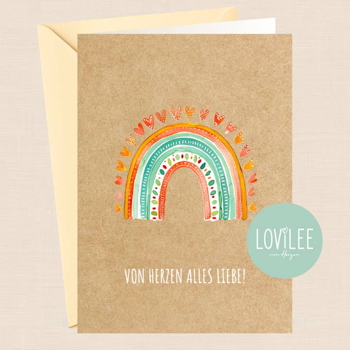 Rainbow | Greeting Card Folded Card | No. GK-S4-01 for wholesale by LOViLEE