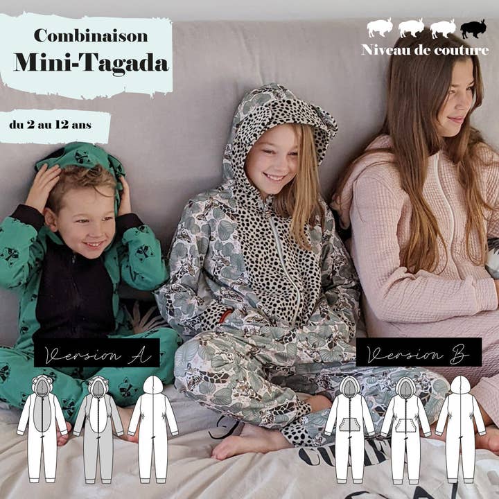 Patron Combinaison mixte Enfant Mini-Tagada pour la vente par Super Bison