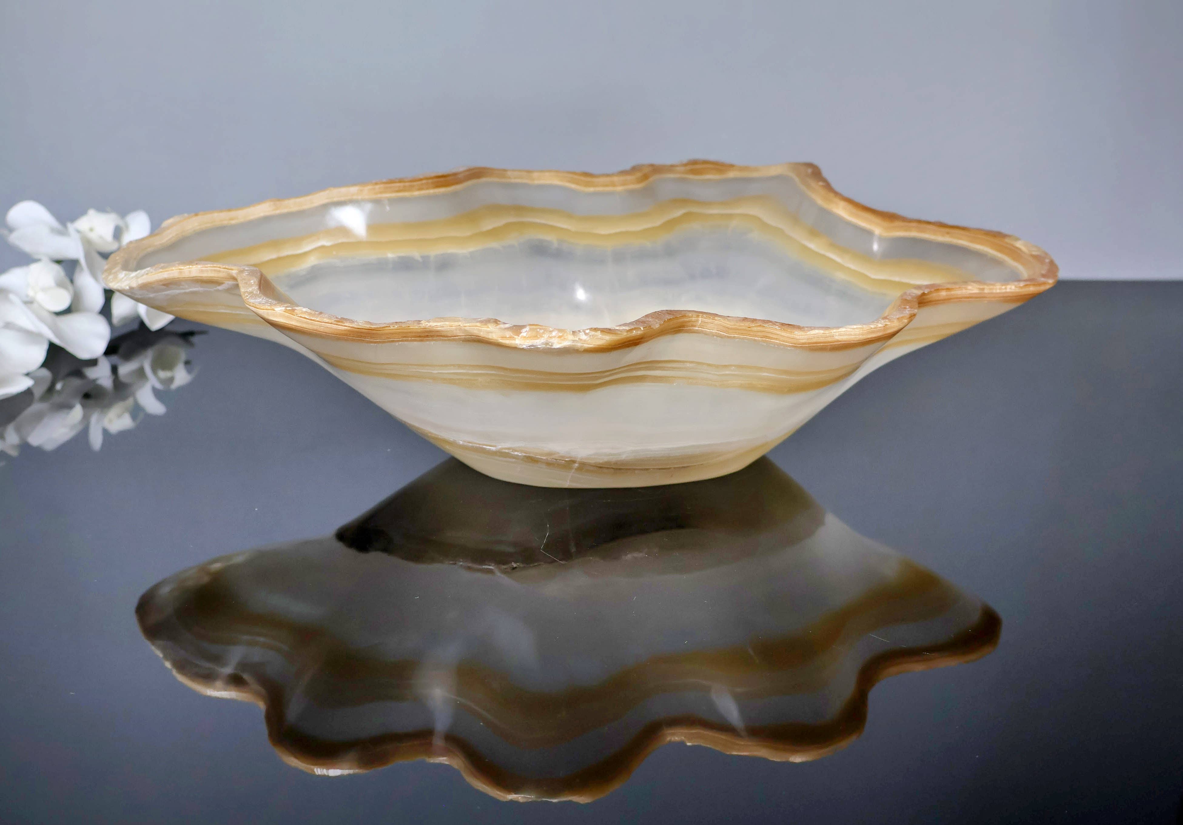 OnyxBowl - Wholesale Decorative Plate/Dish/Bowl - Dazzling handmade decorative Onyx stone bowl0