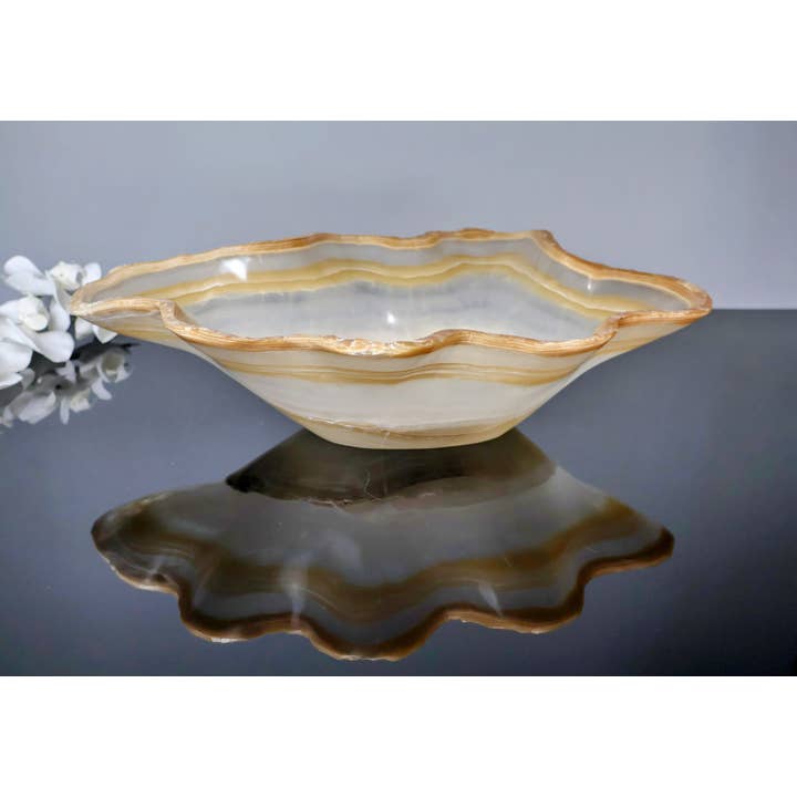 OnyxBowl - Wholesale Decorative Plate/Dish/Bowl - Dazzling handmade decorative Onyx stone bowl