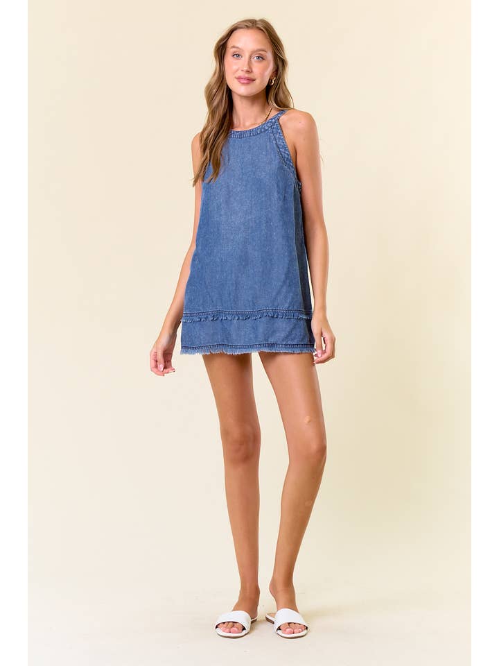 Cross Strap Denim Top - 40732T for wholesale on Faire