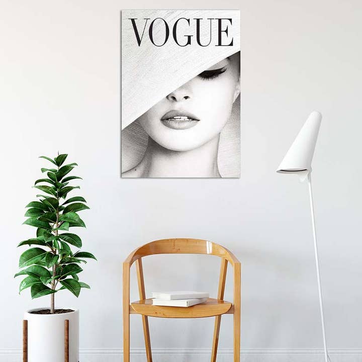 Vogue Cover Hat Poster & Canvas Prints for wholesale by Vintage Printz
