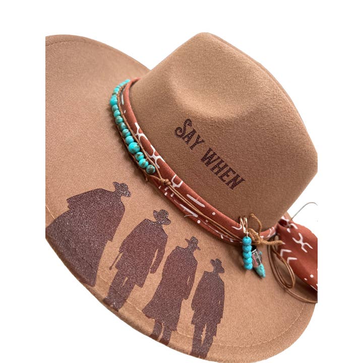 Wild Indigo - Wholesale Cowboy Hat - Women's - Say When Tombstone Western Cowboy Burned Hat Custom Hat
