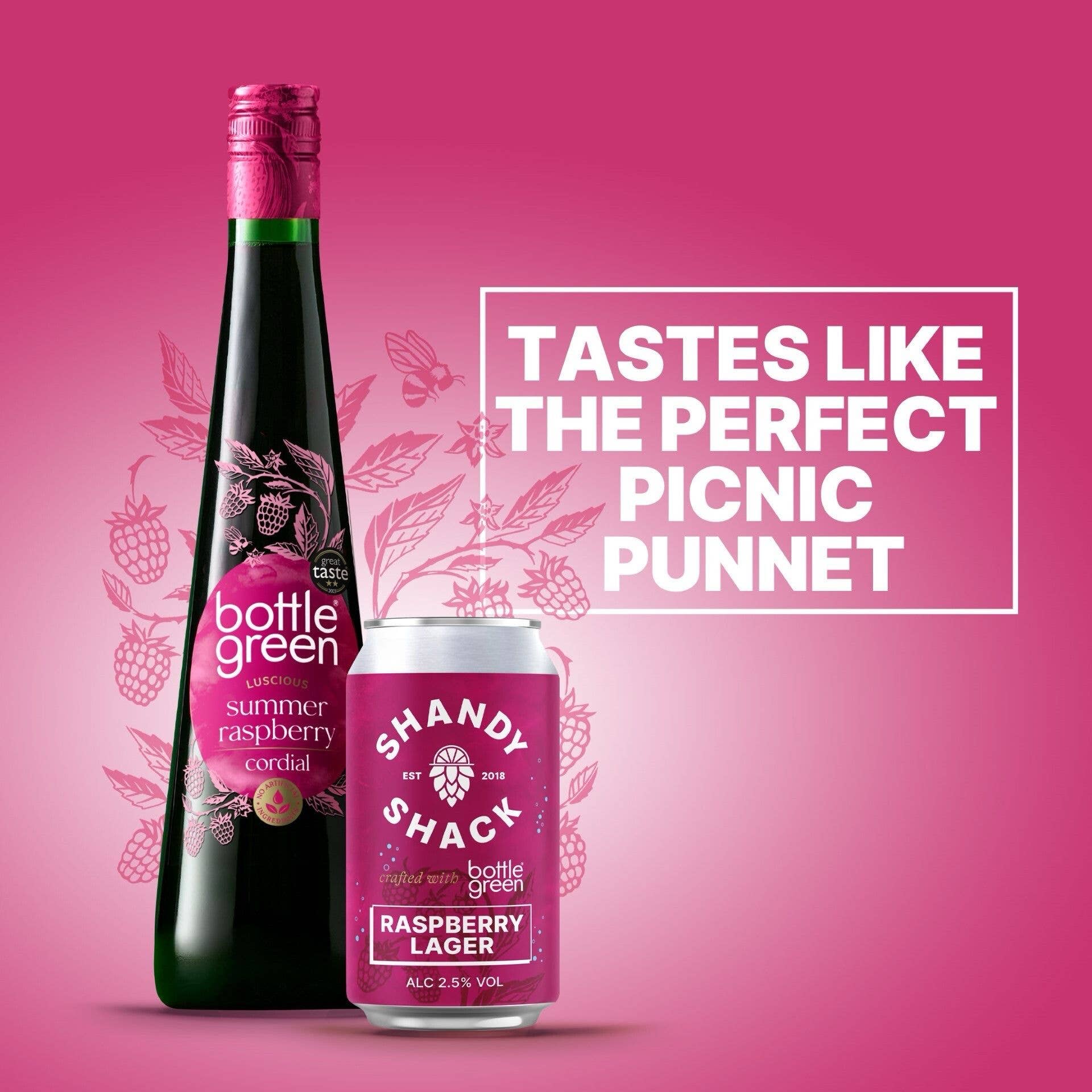 Shandy Shack - Wholesale Non-Alcoholic Beer - Shandy Shack & bottlegreen Raspberry Lager - 12 x 330ml Can2