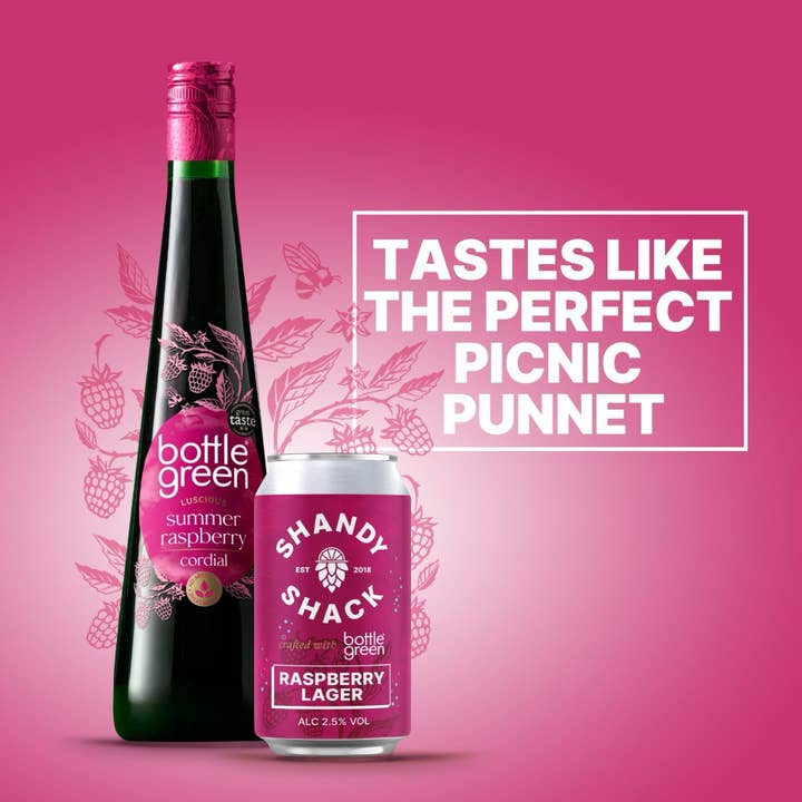 Shandy Shack - Wholesale Non-Alcoholic Beer - Shandy Shack & bottlegreen Raspberry Lager - 12 x 330ml Can2