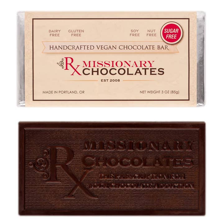 Sugar Free Chocolate Bars ~ Keto, Paleo & Diabetic Safe! for wholesale by Missionary Chocolates