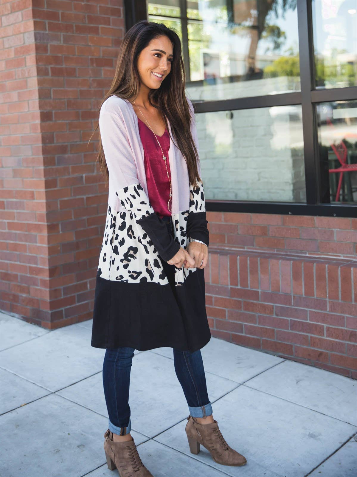 Tickled Teal - Wholesale Cardigan - Women's - The Briana Colorblock Cardigan3