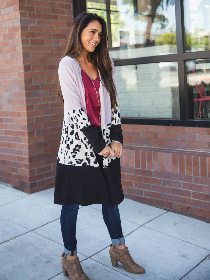 Tickled Teal - Wholesale Cardigan - Women's - The Briana Colorblock Cardigan3