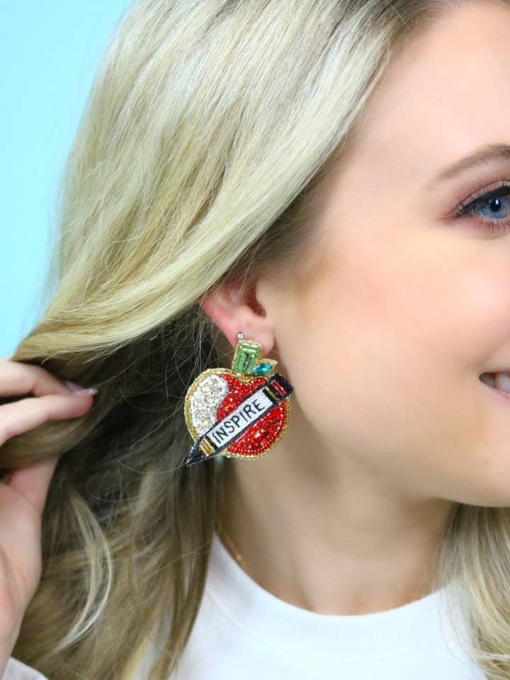 Pomme du professeur perlée pour la vente par Taylor Shaye Designs