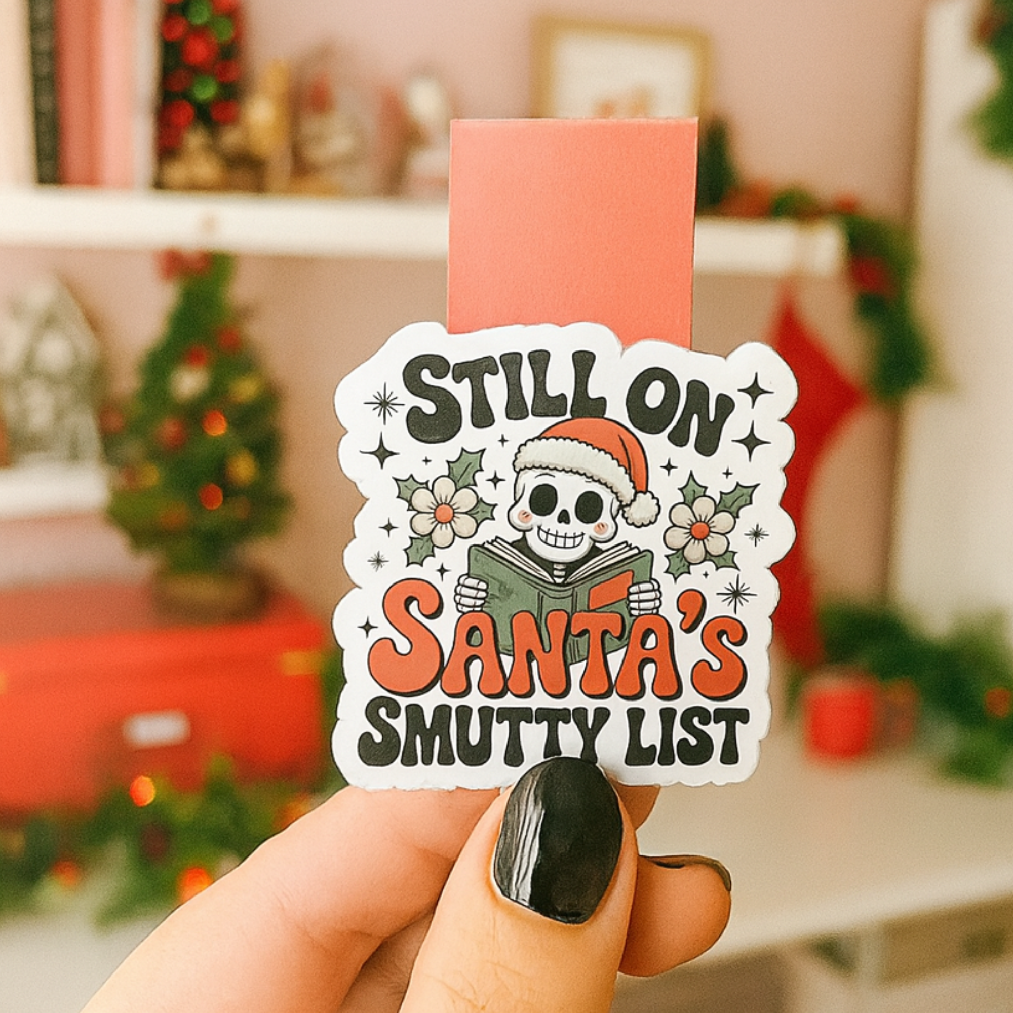 Auburn Row Design - Wholesale Bookmark - Still on Santa's Smutty List Christmas Magnetic Bookmark1