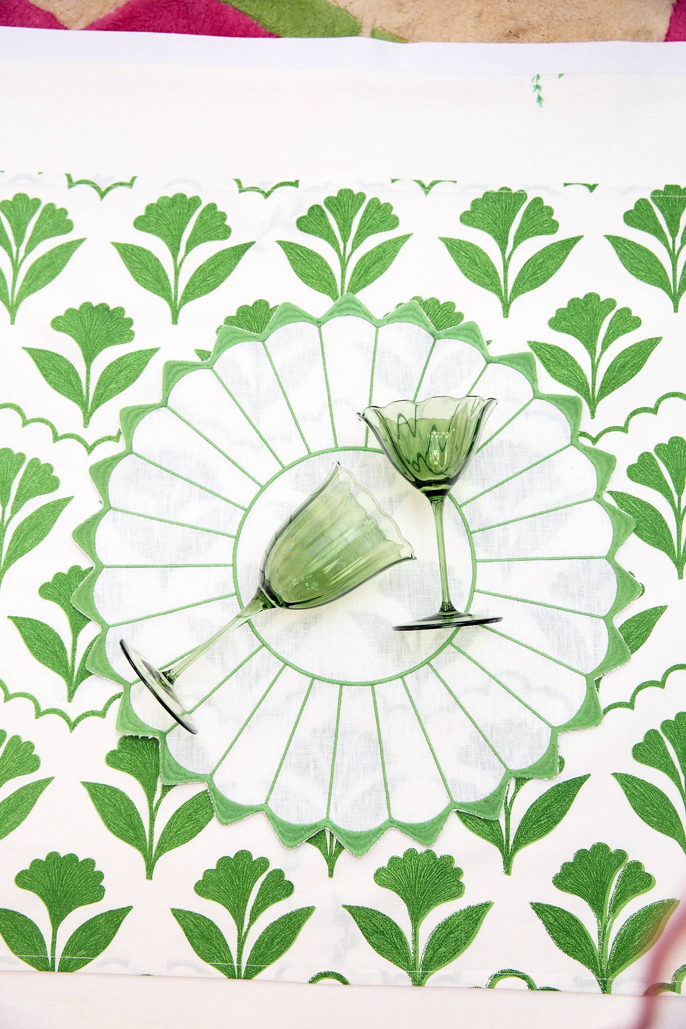 Duggan Society - Wholesale Drinking Glass/Cup - Lily green water glass set (set of 4)2