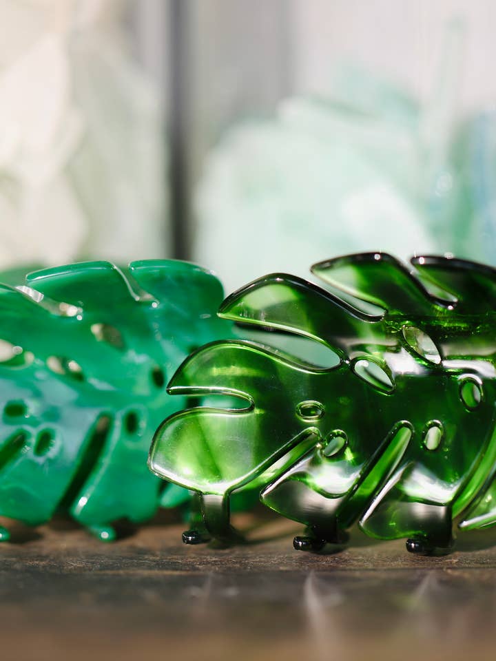 Monstera #2 hair clip for wholesale by The Clay Bouquet