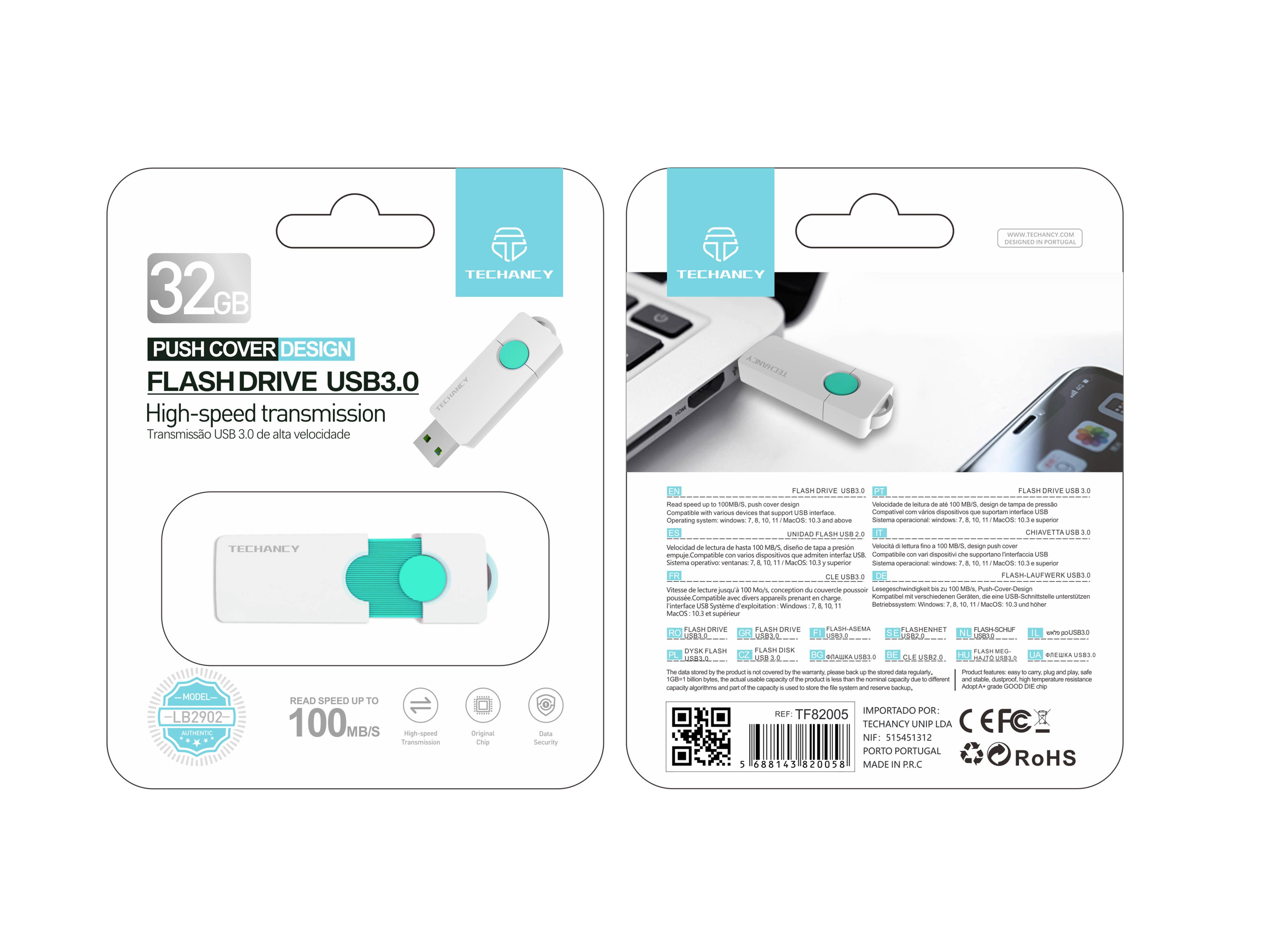 TECHANCY – wholesale USB-minne – TECHANCY Snabb USB 3.0-minnessticka 32 GB3